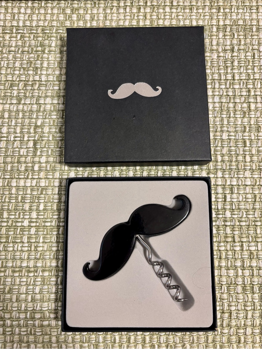 Fred Handlebar Mustache Wine Bottle Opener NEW Black